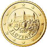 50 eurocent Slovakia obverse