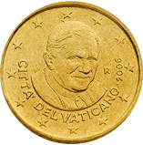 50 eurocent Vatican City Benedict XVI obverse