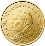 50 eurocent Vatican City John Paul II obverse